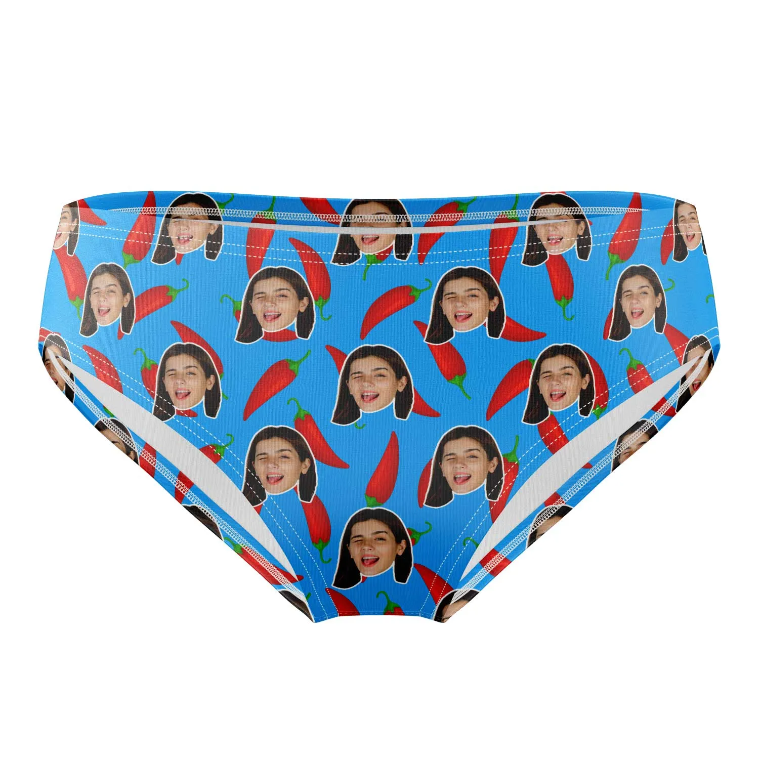 Chillies Pattern Personalised Face Swim Trunks sold by Super Socks product image thumbnail 4