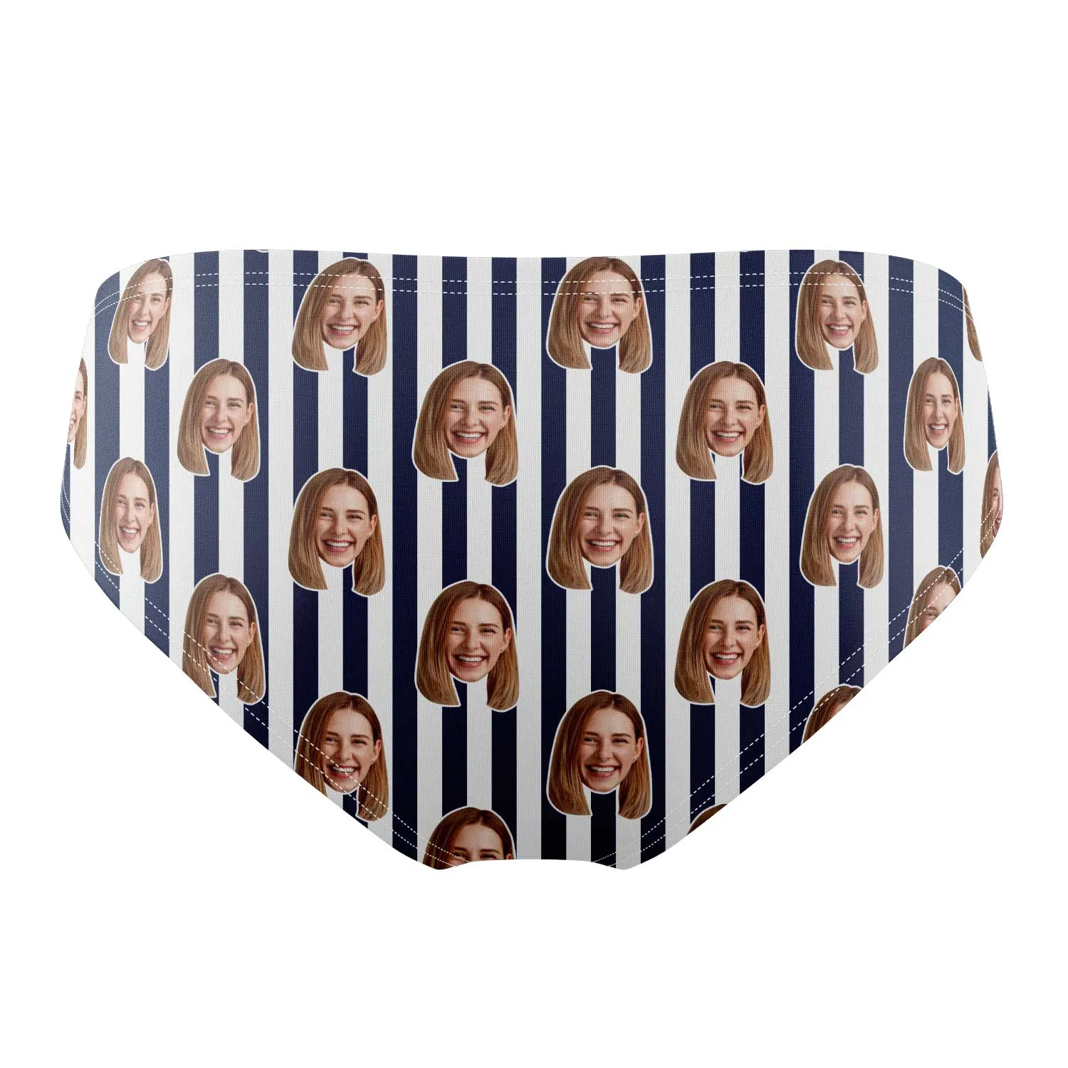 Stripe Pattern Personalised Face Swim Trunks sold by Super Socks product image thumbnail 2