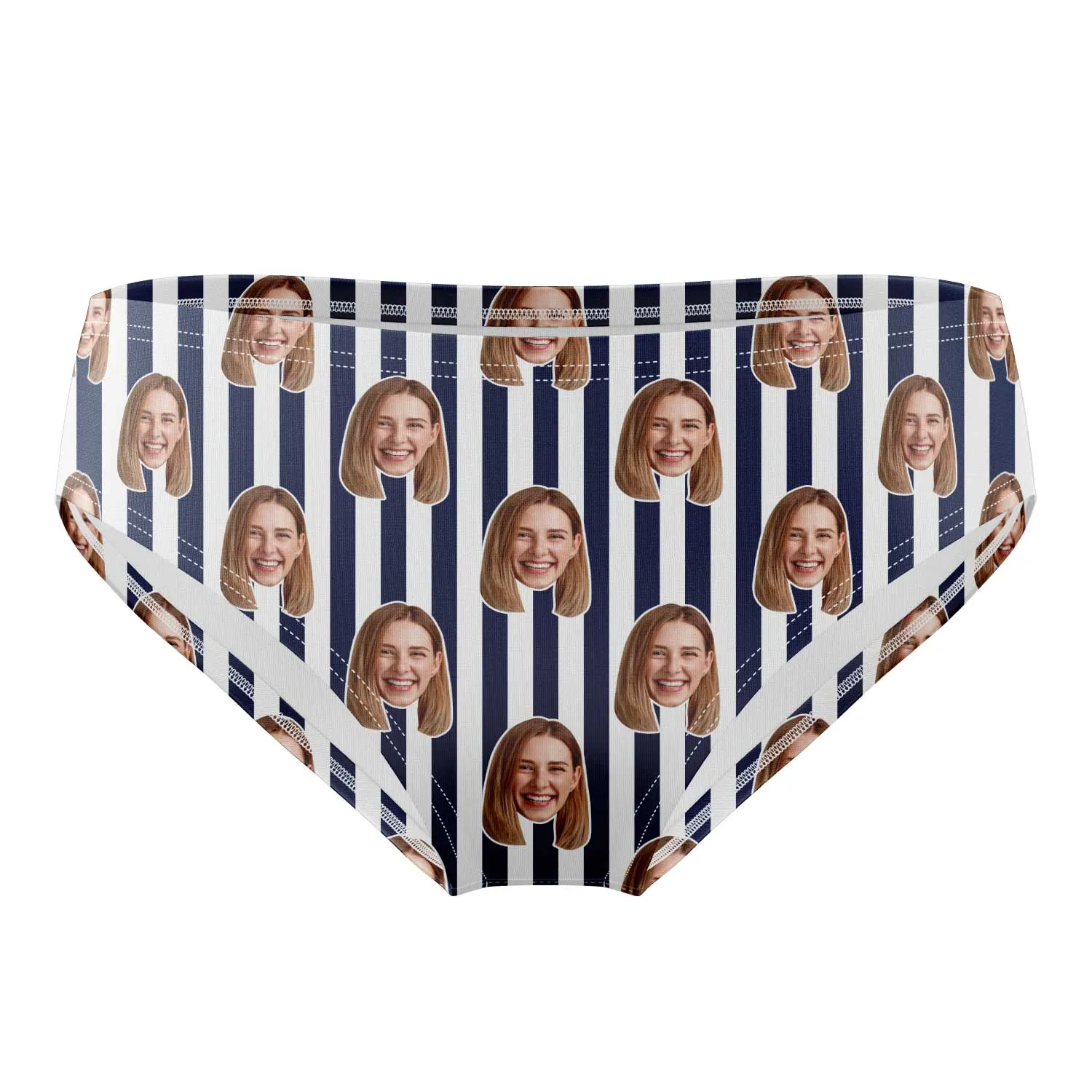 Stripe Pattern Personalised Face Swim Trunks sold by Super Socks