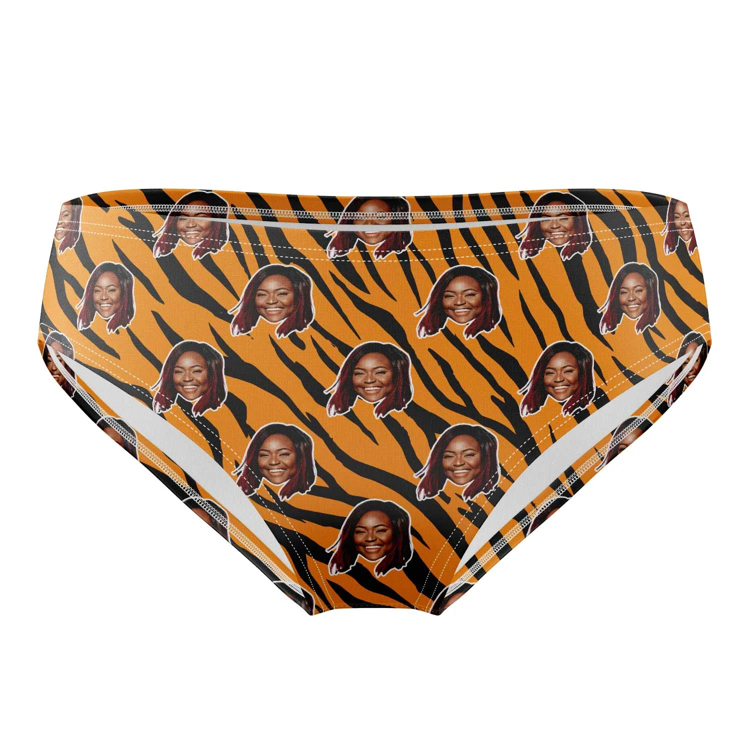 Tiger Print Personalised Face Swim Trunks sold by Super Socks