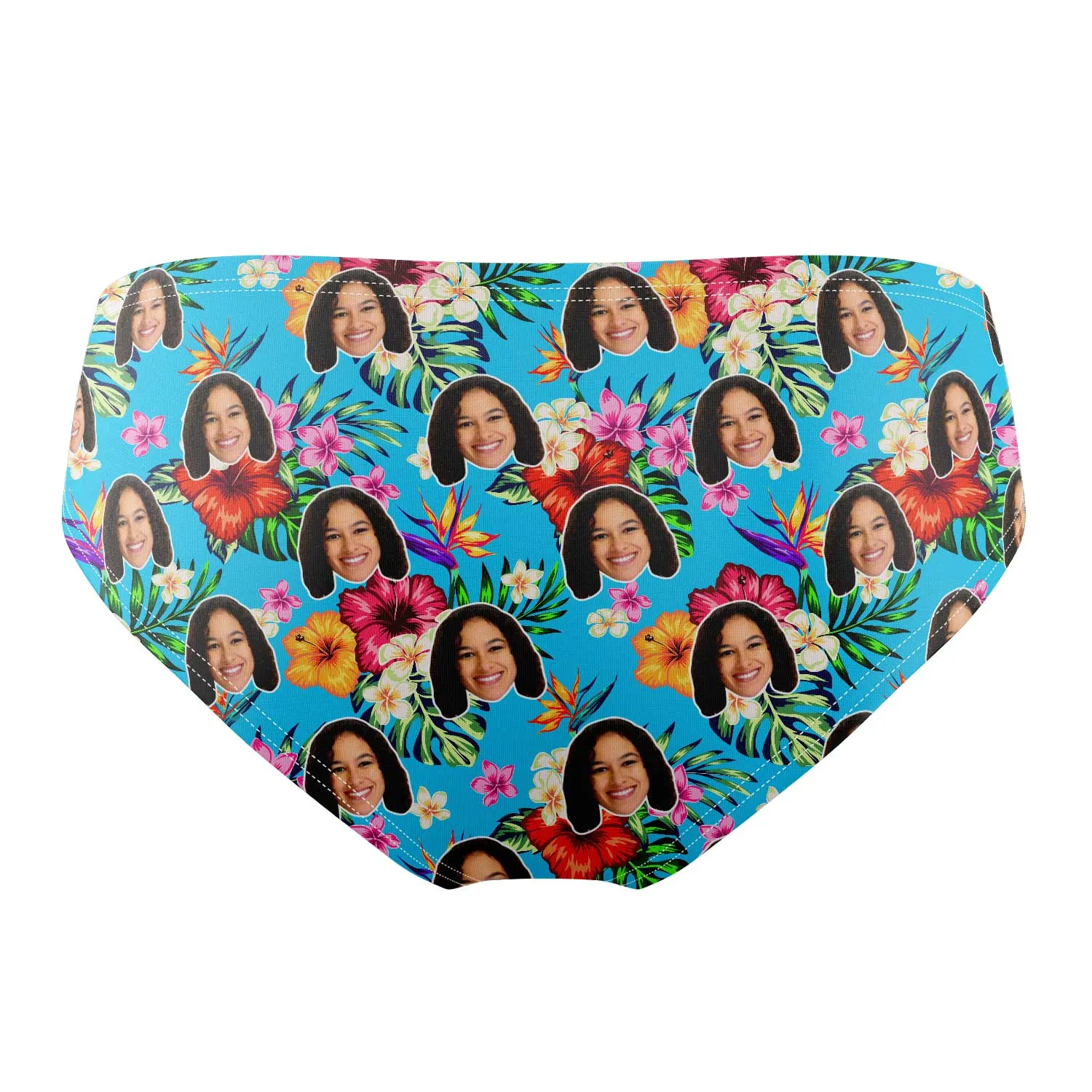 Tropical Floral Hawaiian Personalised Swim Trunks sold by Super Socks product image thumbnail 2