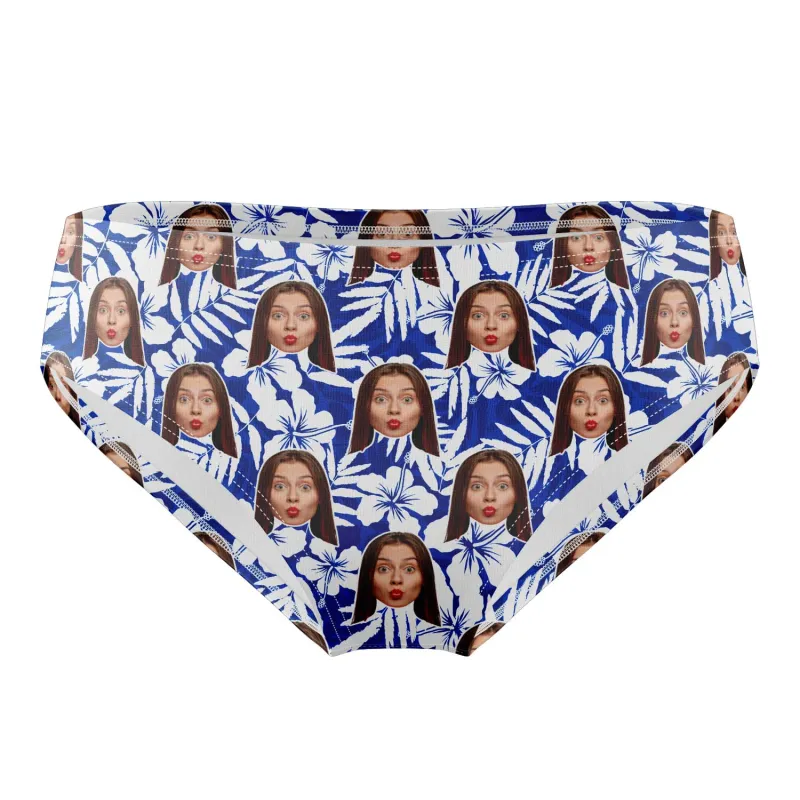 Hawaiian Blue Personalised Swim Trunks sold by Super Socks