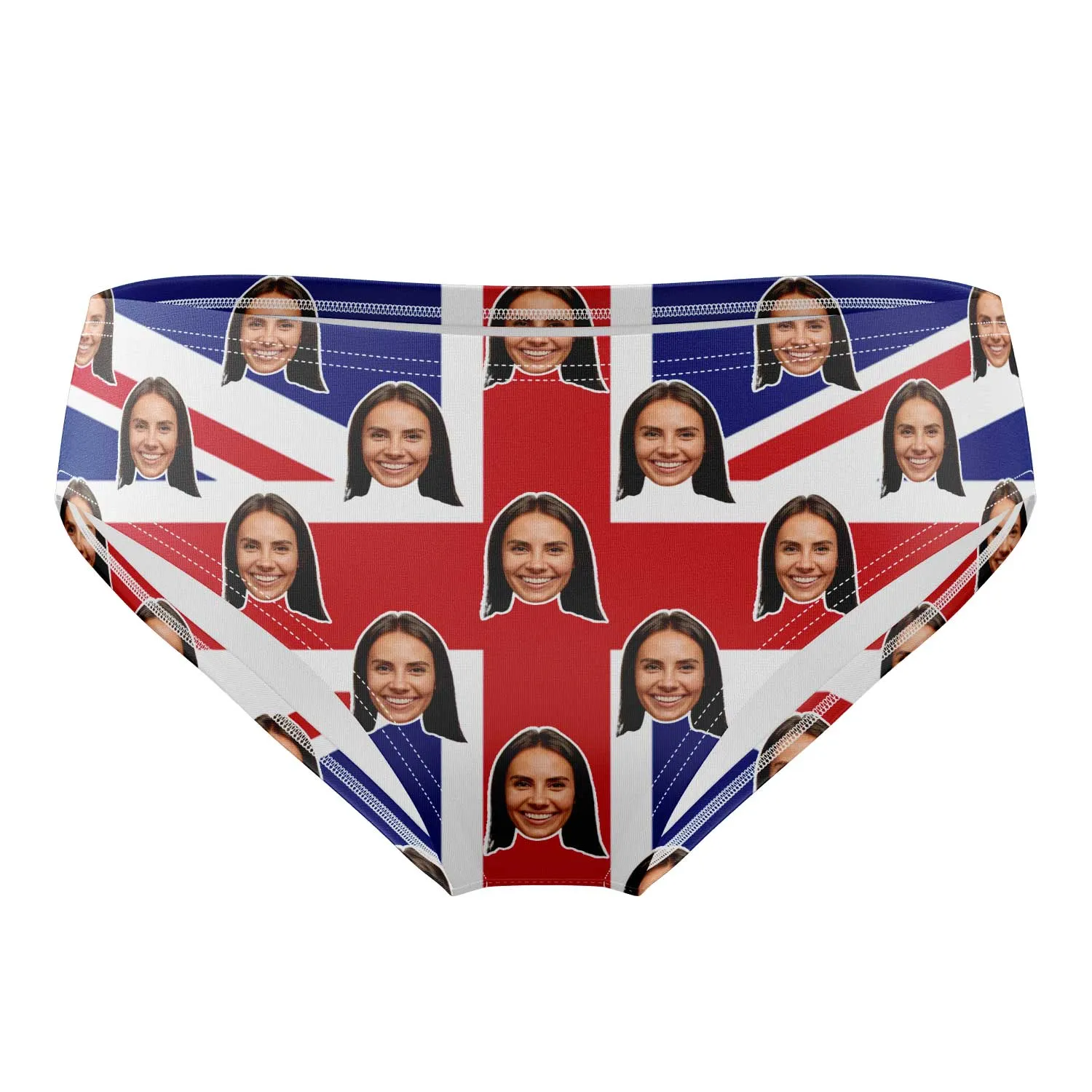 Face Pattern UK Flag Swim Trunks sold by Super Socks