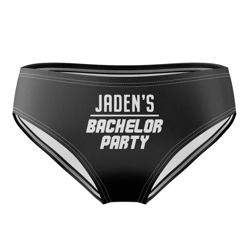 *Your Name's* Bachelor Party Personalised Swim Trunks sold by Super Socks