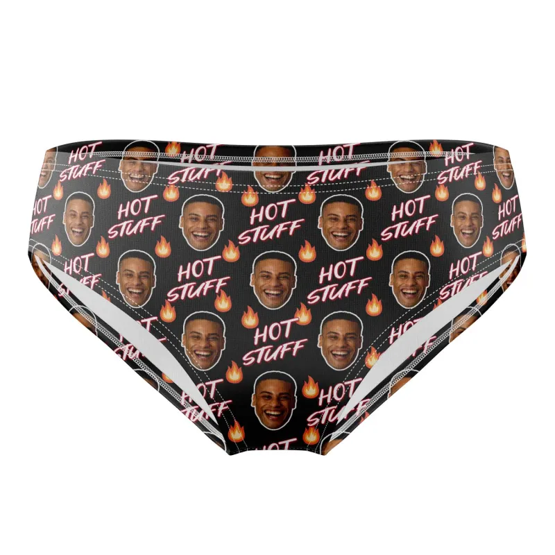 Hot Stuff Personalised Face Swim Trunks made by Super Socks