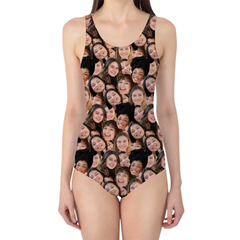 Bachelorette Personalised Face Mash Swimsuit sold by Super Socks