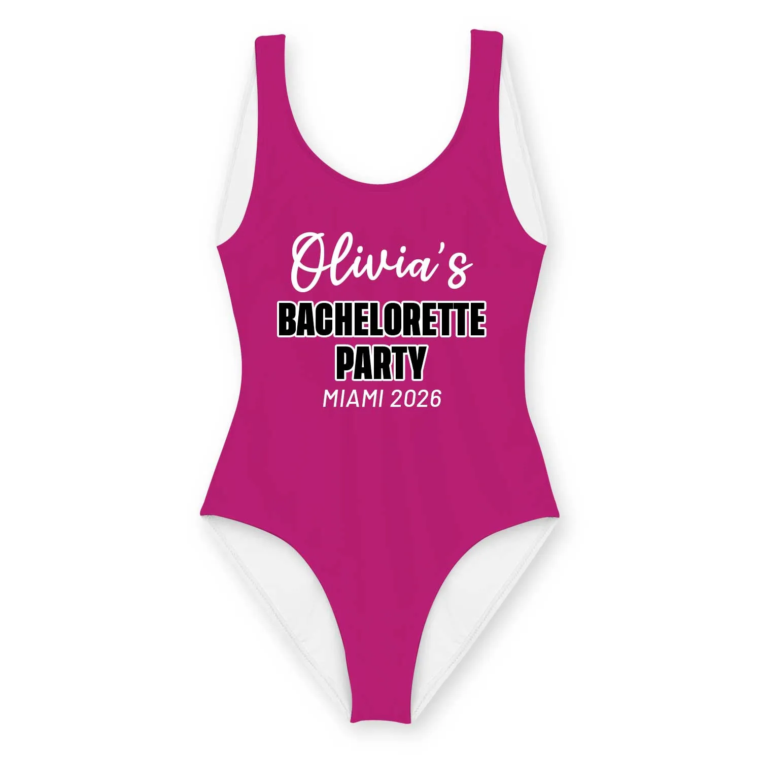 *Name & Place* Bachelorette Party Personalised Swimsuit sold by Super Socks product image thumbnail 2