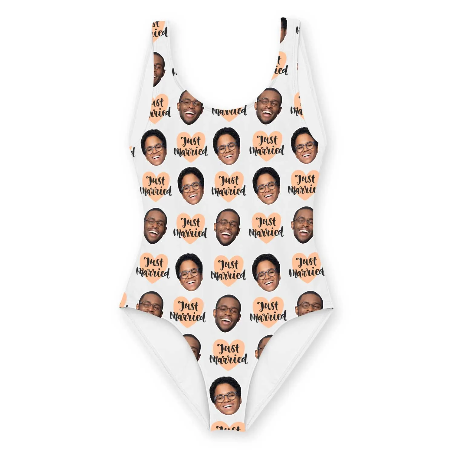 Just Married Swimsuit Personalised With Faces sold by Super Socks product image thumbnail 2