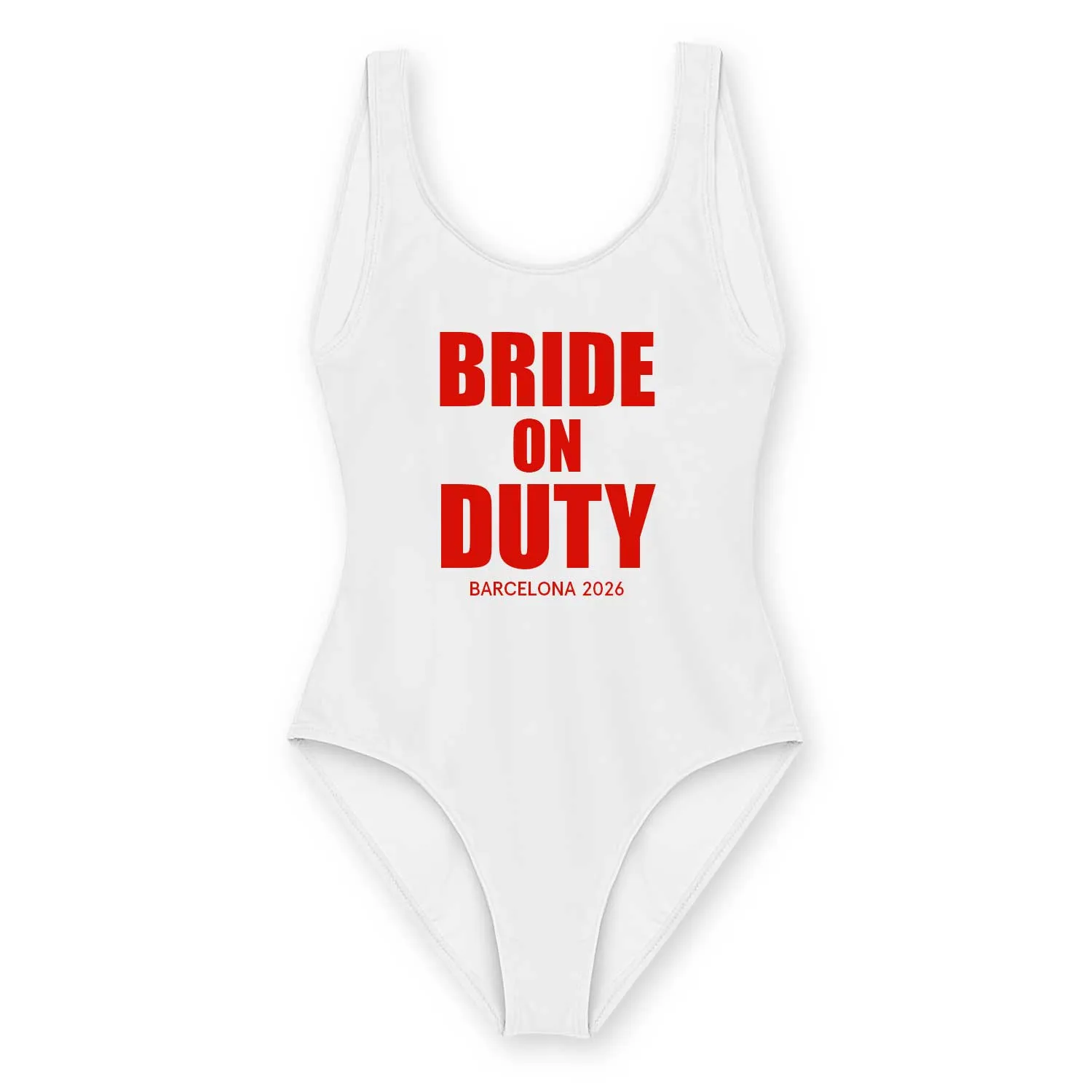 Bride on Duty Swimsuit Personalised With Location sold by Super Socks product image thumbnail 2