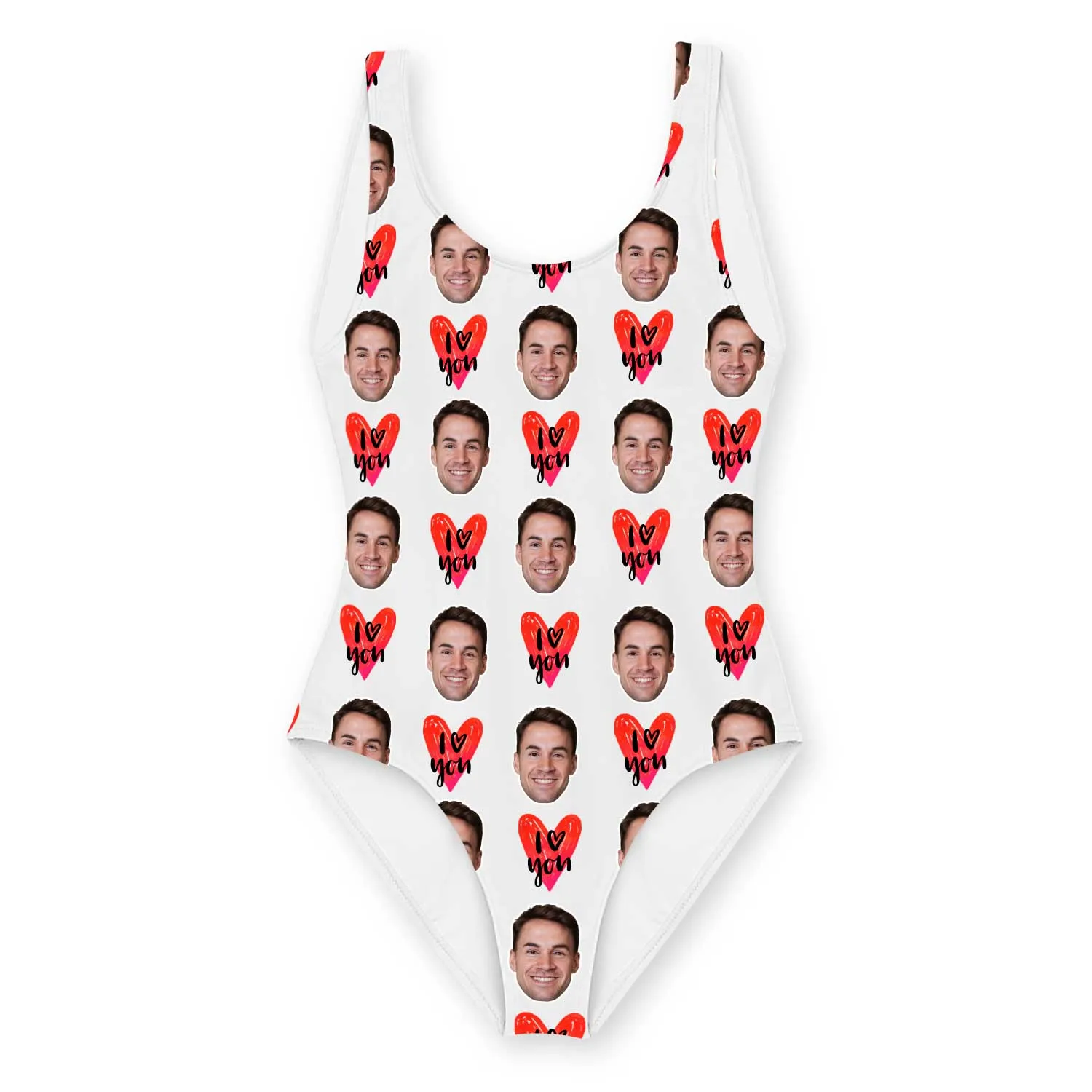 I Heart You Swimsuit Personalised With Face sold by Super Socks product image thumbnail 2