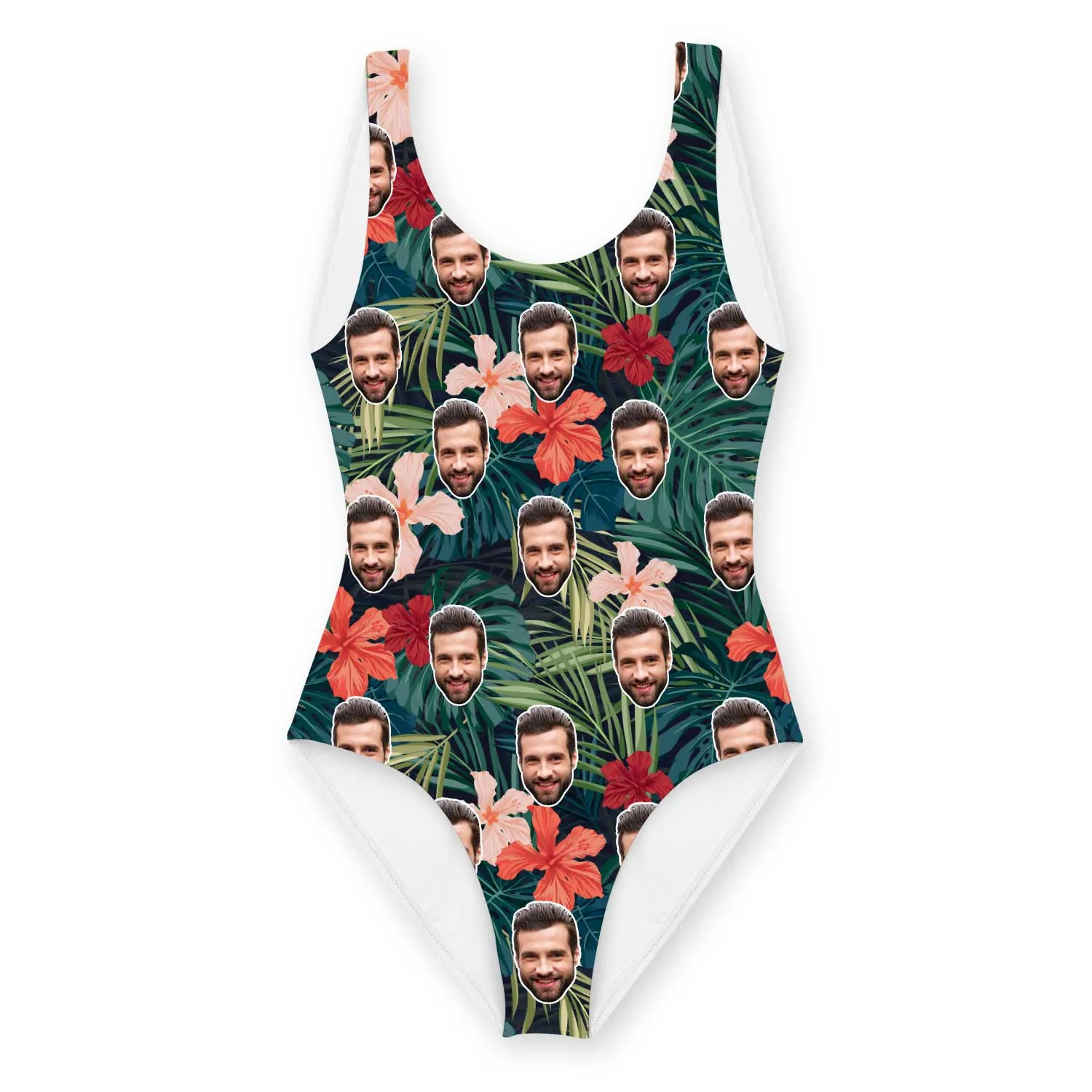 Tropical Forest Floral Swimsuit Personalised With Face sold by Super Socks product image thumbnail 2