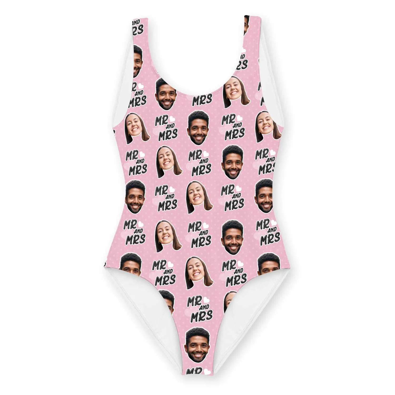 Mr & Mrs Swimsuit Personalised With Faces sold by Super Socks product image thumbnail 4
