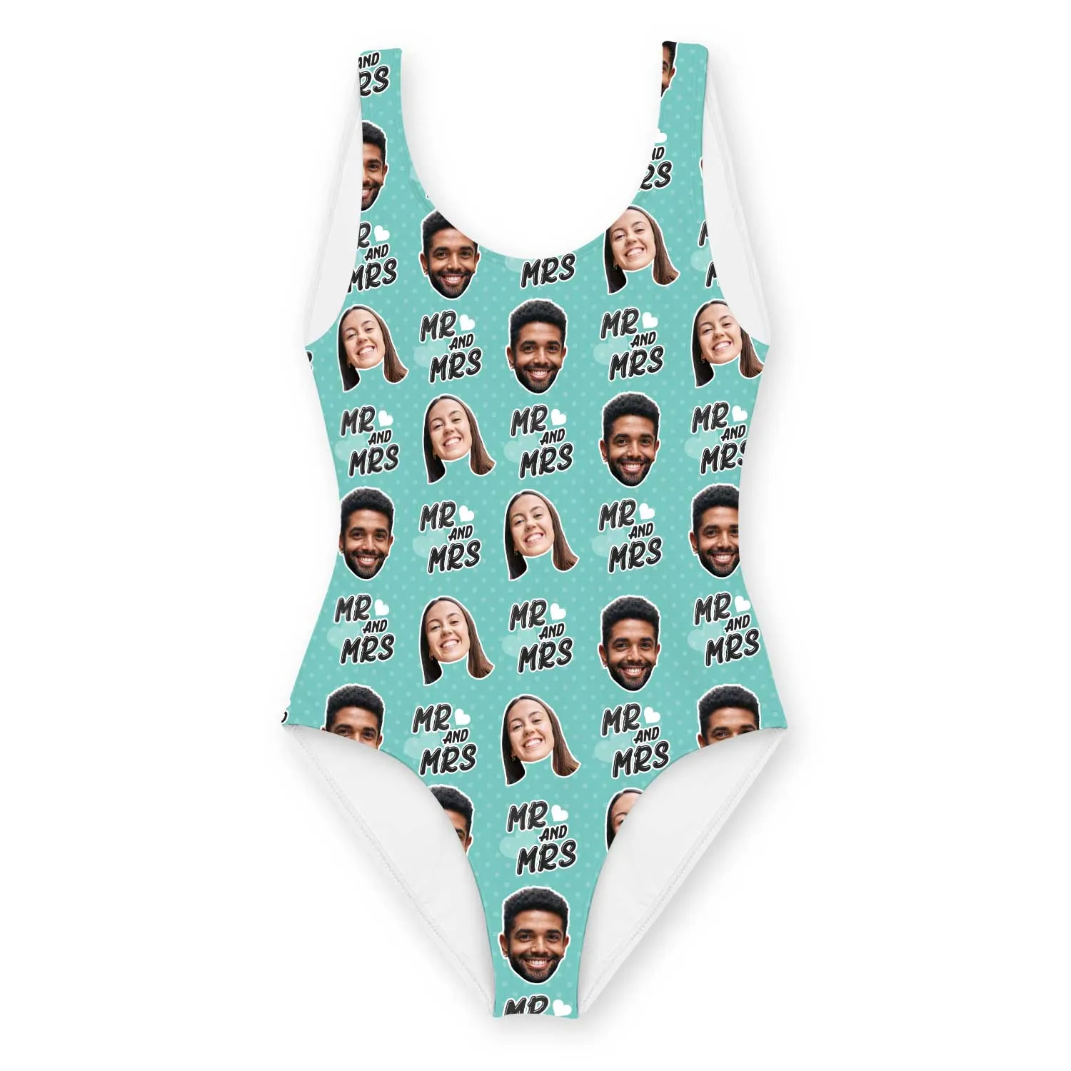 Mr & Mrs Swimsuit Personalised With Faces sold by Super Socks product image thumbnail 2