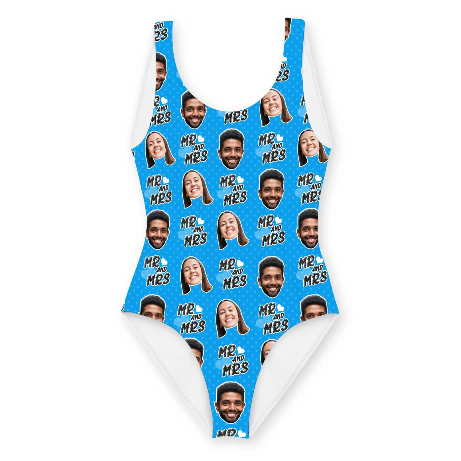 Mr & Mrs Swimsuit Personalised With Faces sold by Super Socks product image thumbnail 5
