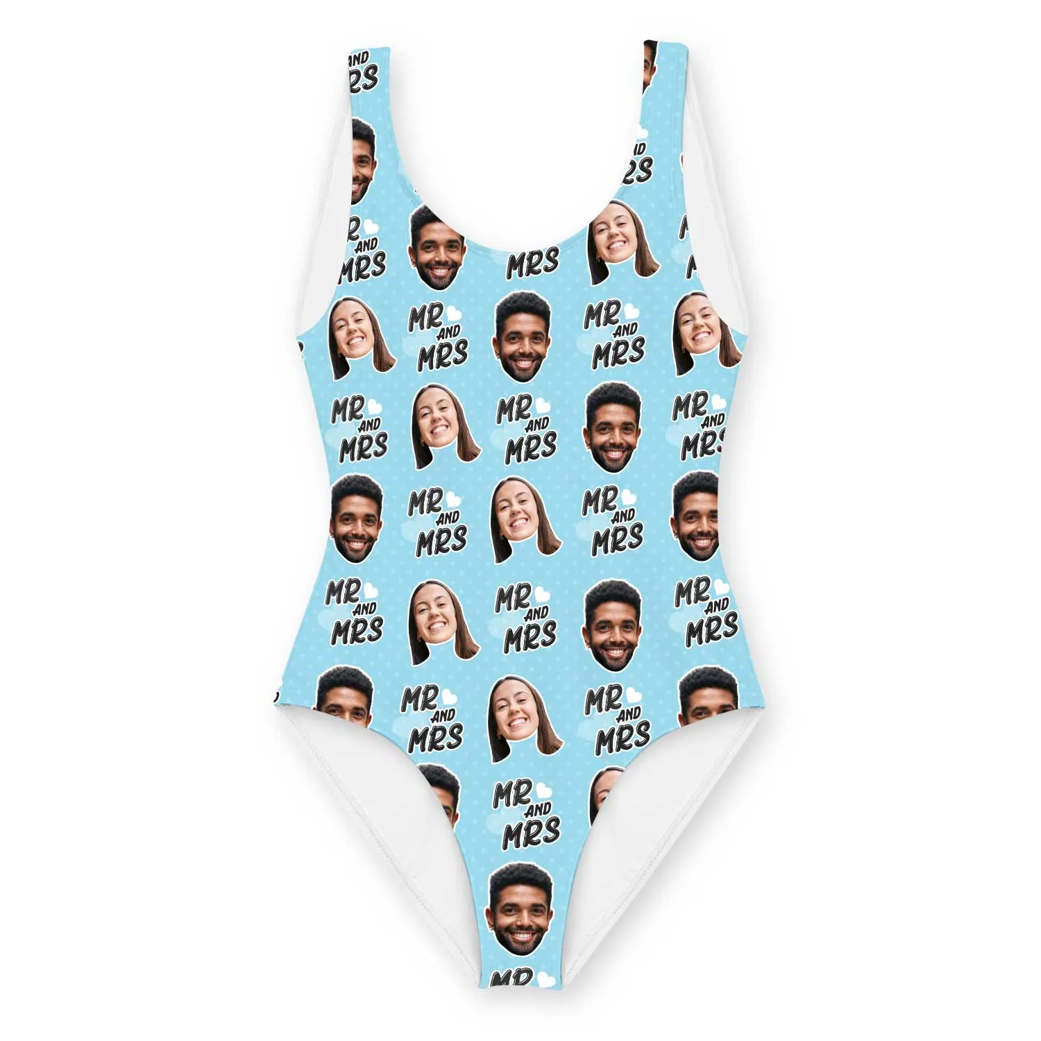 Mr & Mrs Swimsuit Personalised With Faces sold by Super Socks product image thumbnail 3