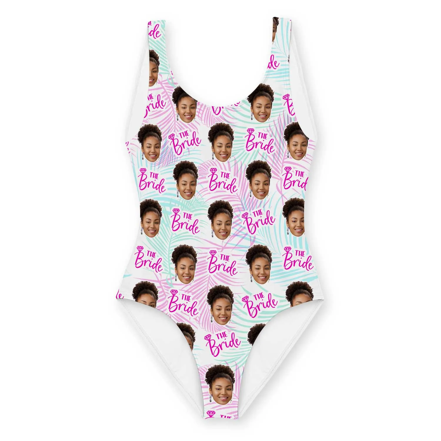 The Bride Swimsuit Personalised Face Pattern sold by Super Socks product image thumbnail 2