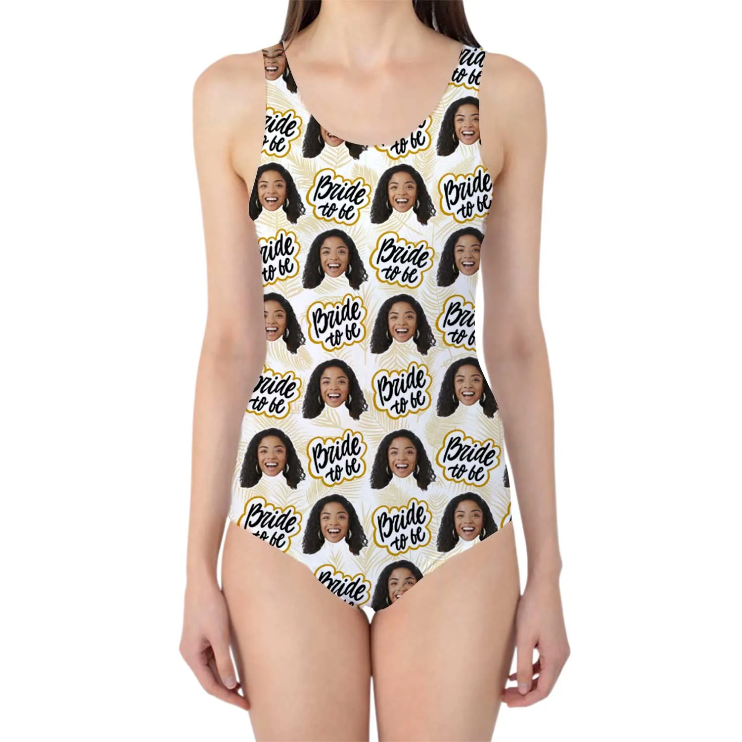 Bride To Be Swimsuit Personalised With Face sold by Super Socks
