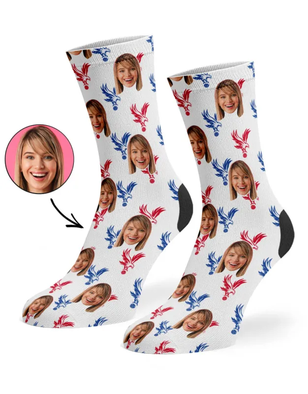 Crystal Palace Pattern Socks White sold by Super Socks