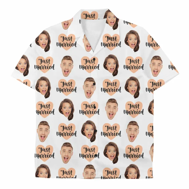 Just Married Custom Hawaiian Shirt sold by Super Socks