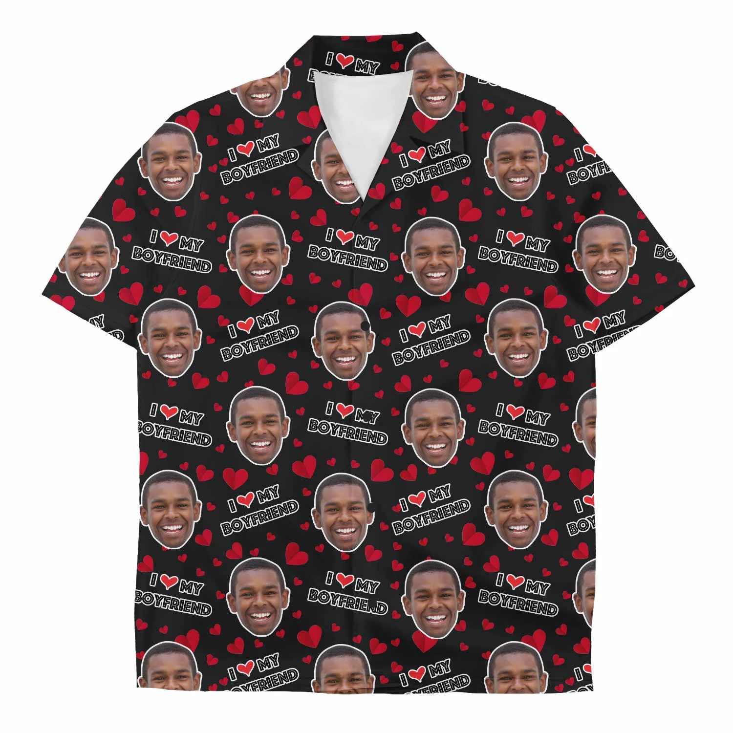 I Love My Boyfriend Custom Hawaiian Shirt sold by Super Socks product image thumbnail 3