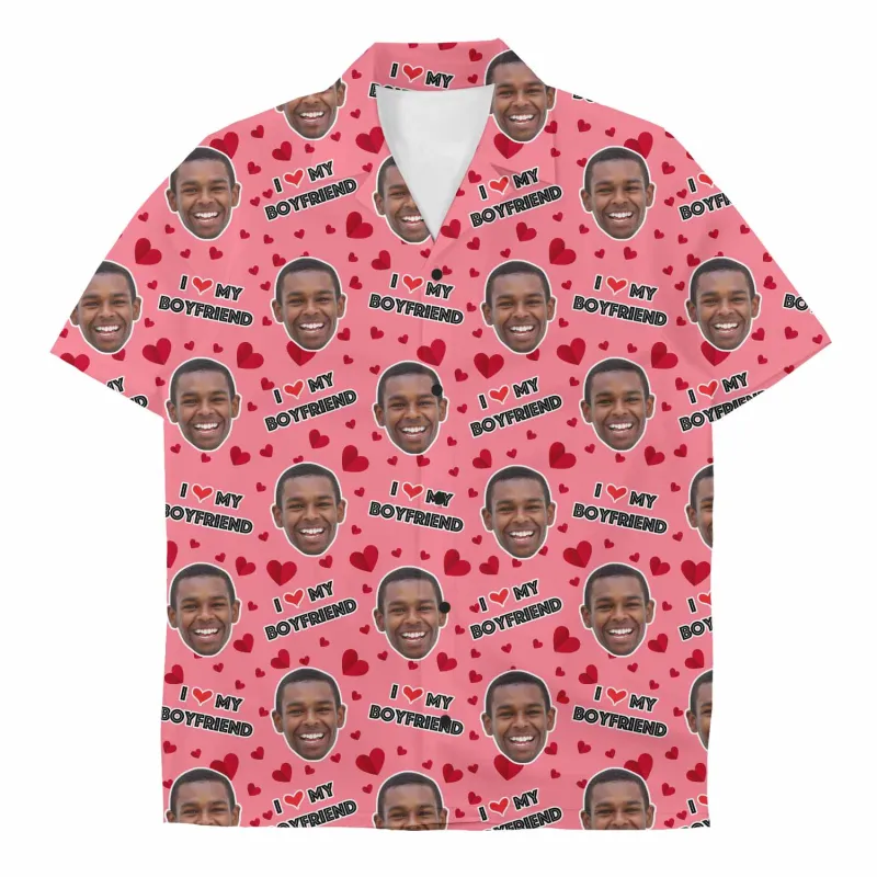 I Love My Boyfriend Custom Hawaiian Shirt sold by Super Socks