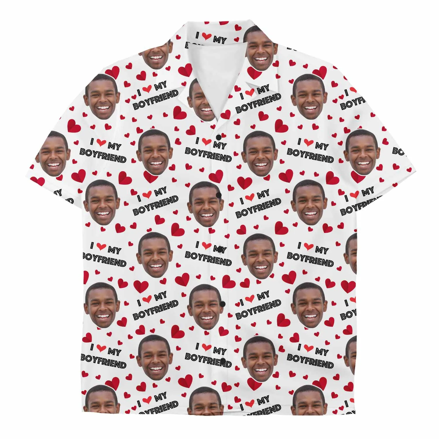 I Love My Boyfriend Custom Hawaiian Shirt sold by Super Socks product image thumbnail 5