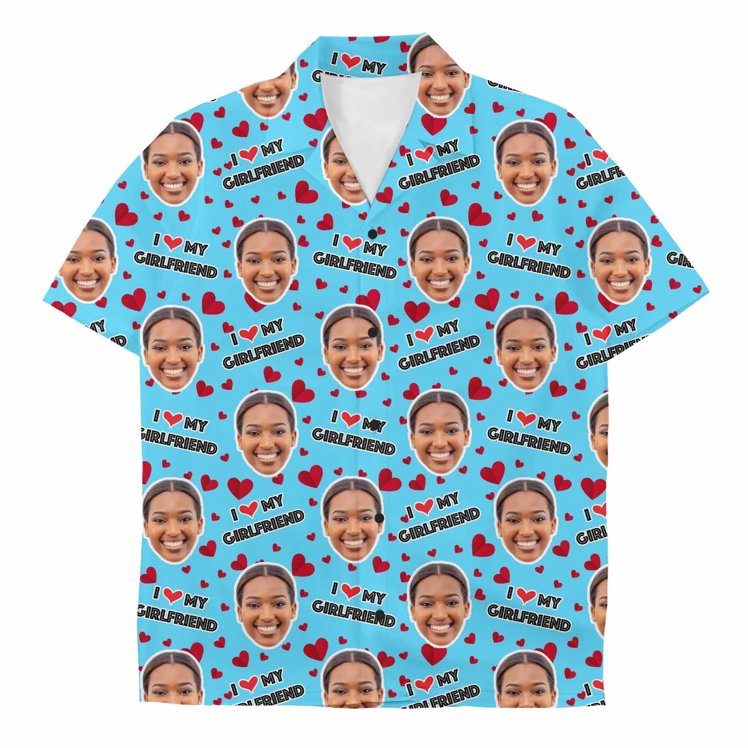 I Love My Girlfriend Custom Hawaiian Shirt sold by Super Socks product image thumbnail 4