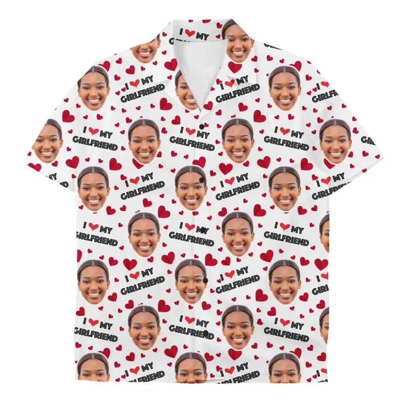 I Love My Girlfriend Custom Hawaiian Shirt sold by Super Socks