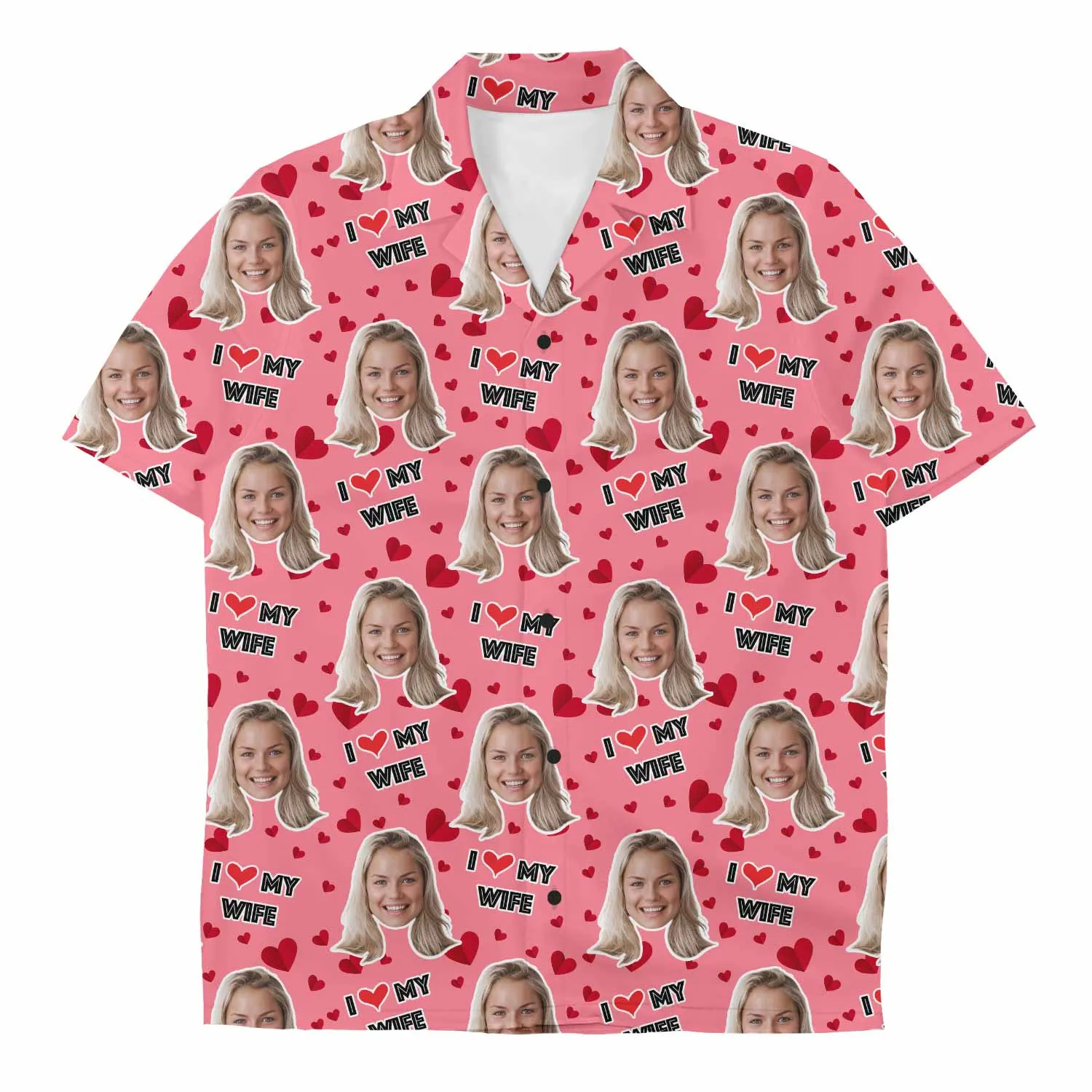 I Love My Wife Custom Hawaiian Shirt sold by Super Socks product image thumbnail 4