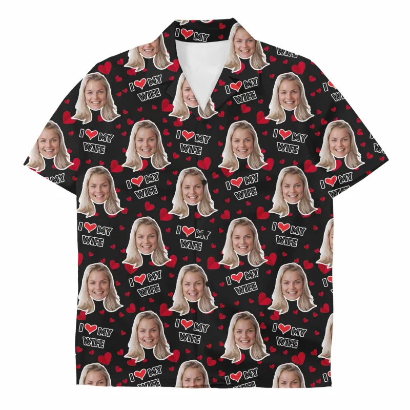 I Love My Wife Custom Hawaiian Shirt sold by Super Socks