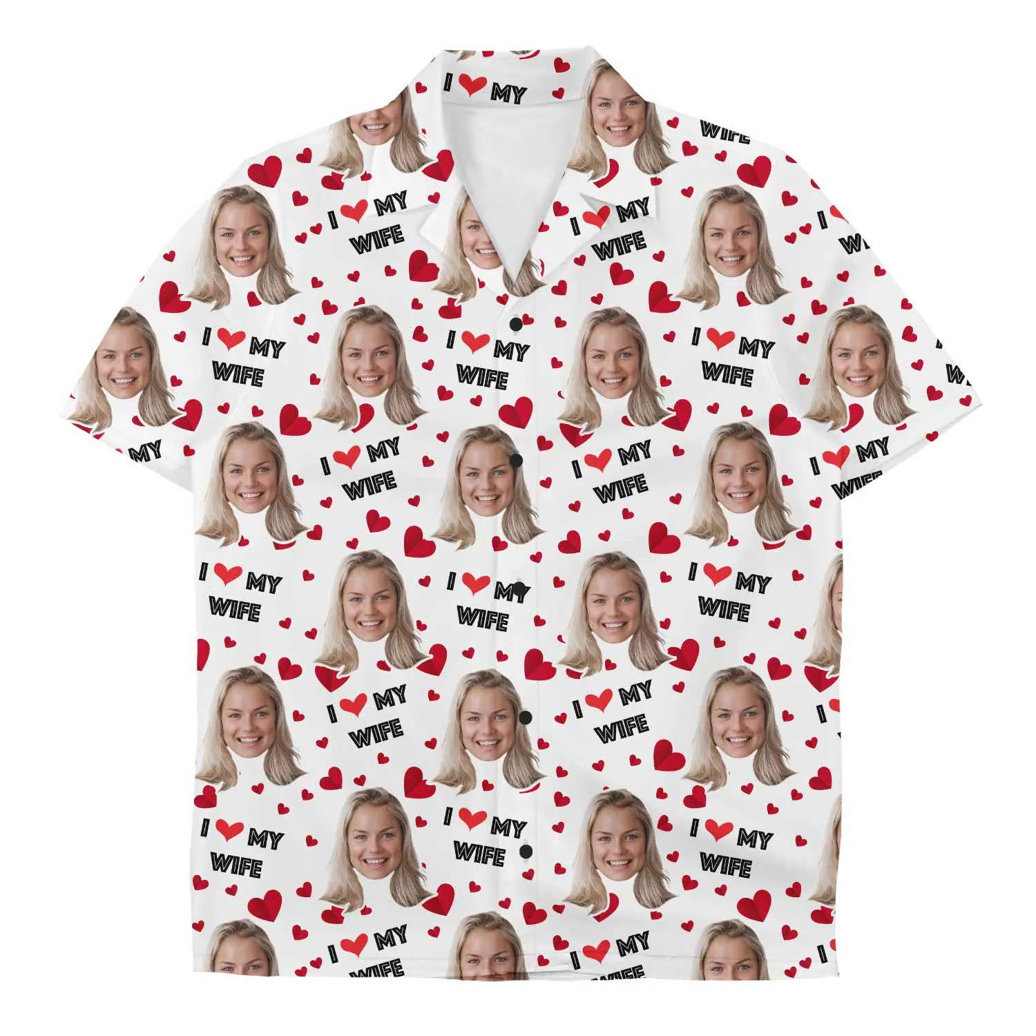 I Love My Wife Custom Hawaiian Shirt sold by Super Socks product image thumbnail 5