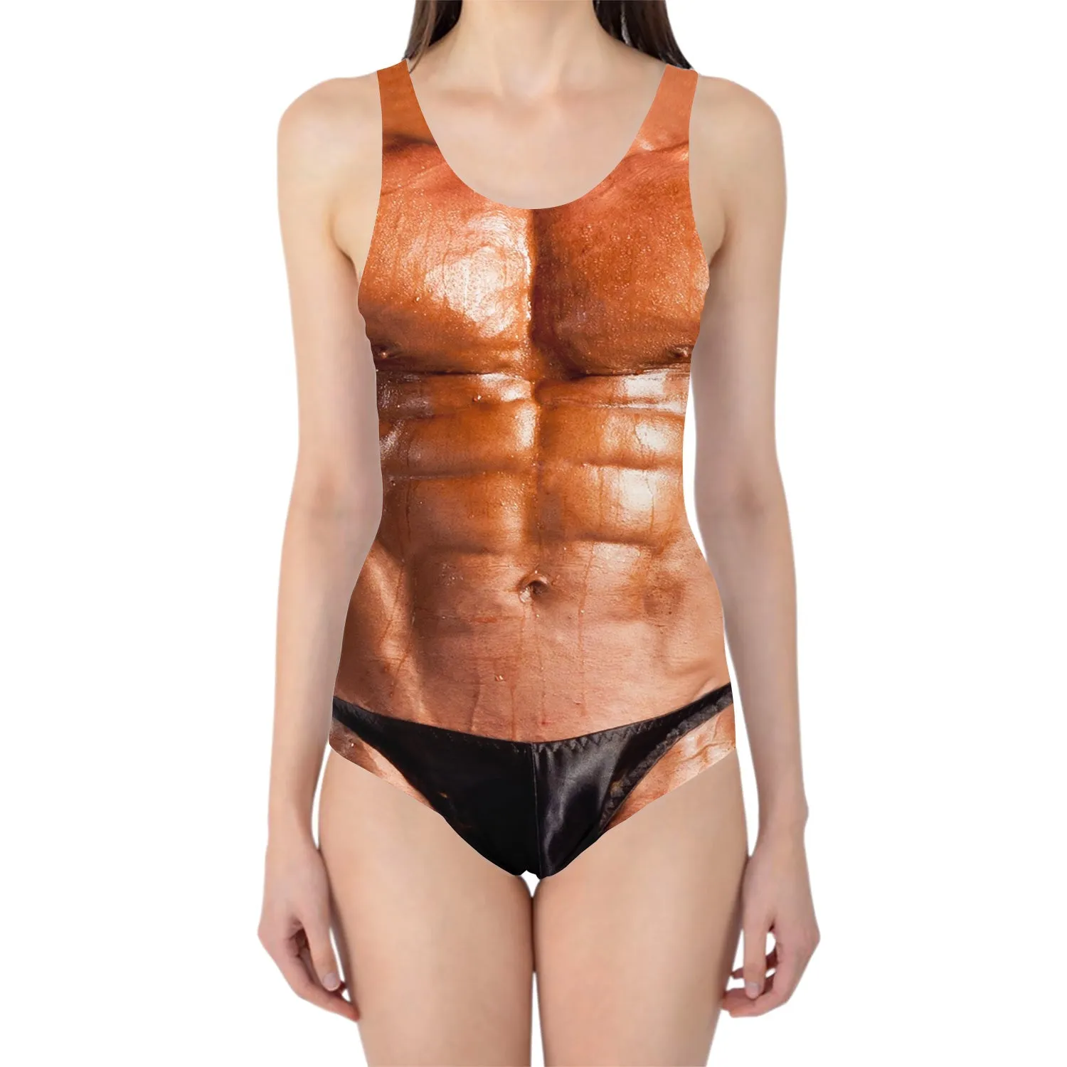 Body Builder Funny Swimsuit sold by Super Socks product image thumbnail 4