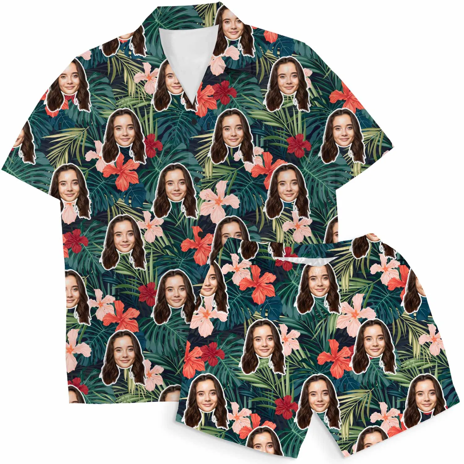 Tropical Forest Personalised Hawaiian Shirt Shorts Set sold by Super Socks