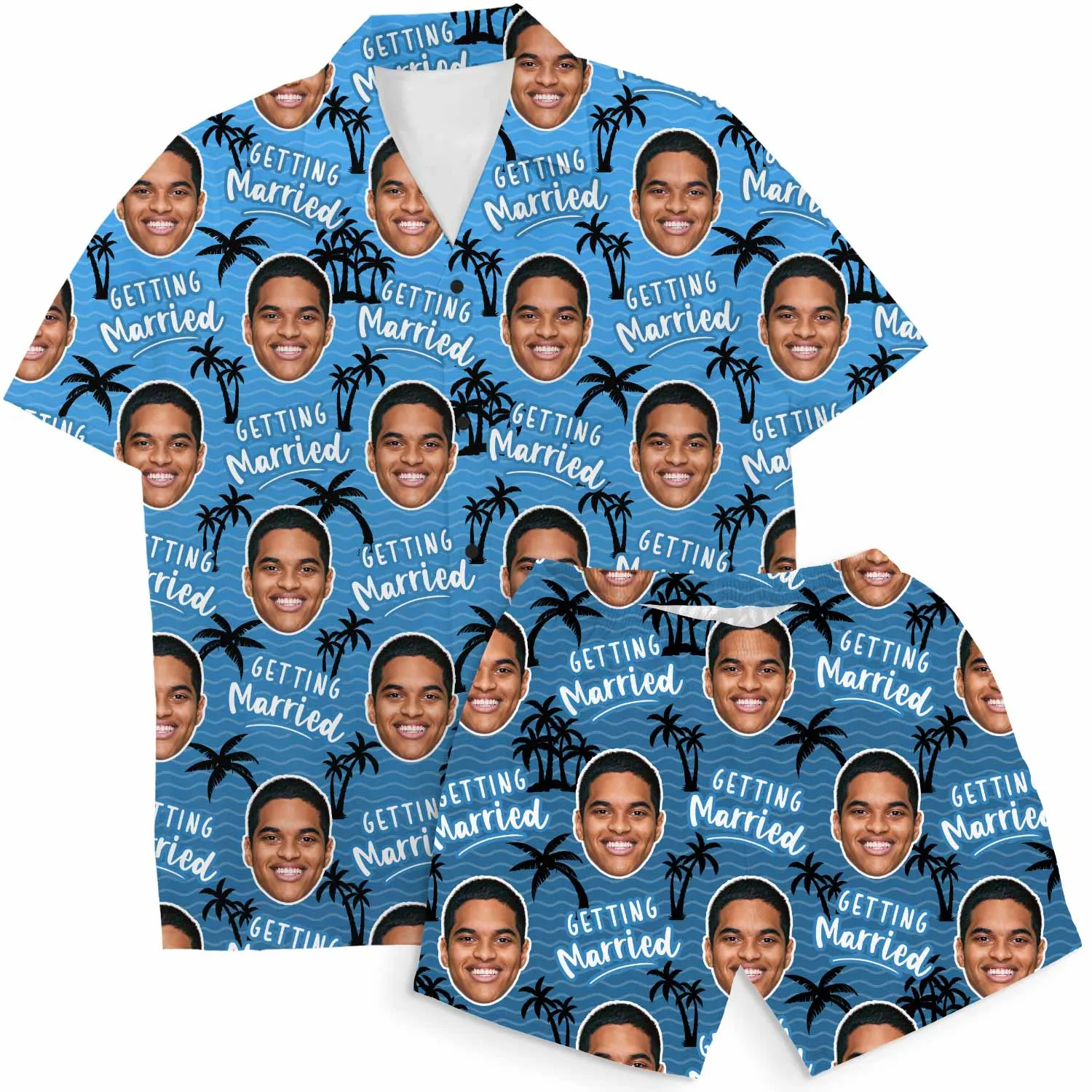 Getting Married Personalised Hawaiian Shirt Shorts Set sold by Super Socks