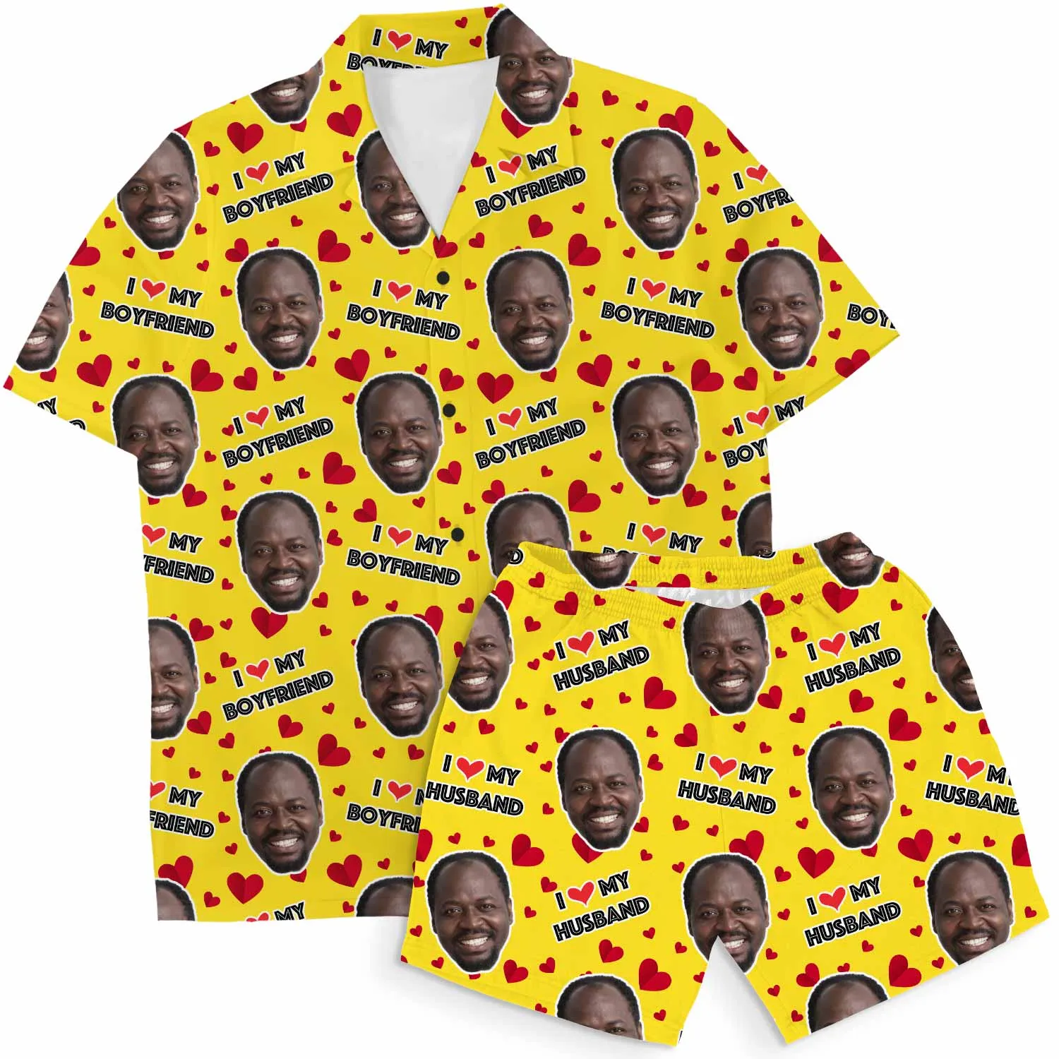 I Love My Husband Personalised Hawaiian Shirt Shorts Set sold by Super Socks