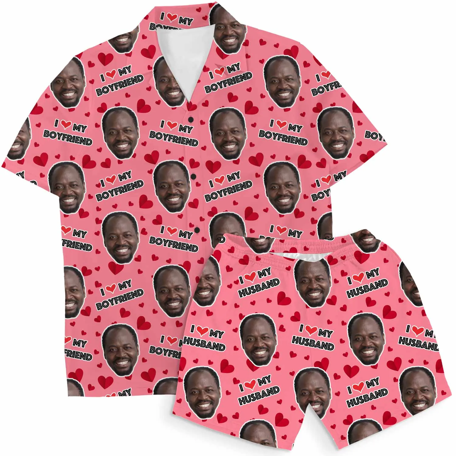 I Love My Husband Personalised Hawaiian Shirt Shorts Set sold by Super Socks product image thumbnail 4