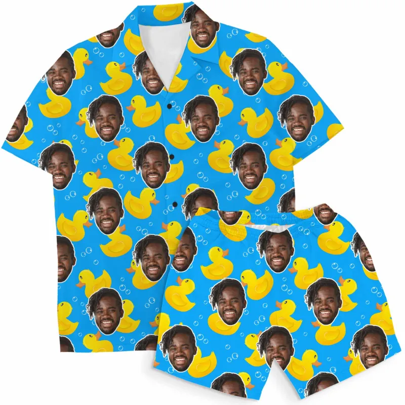 Rubber Duck Personalised Hawaiian Shirt Shorts Set sold by Super Socks