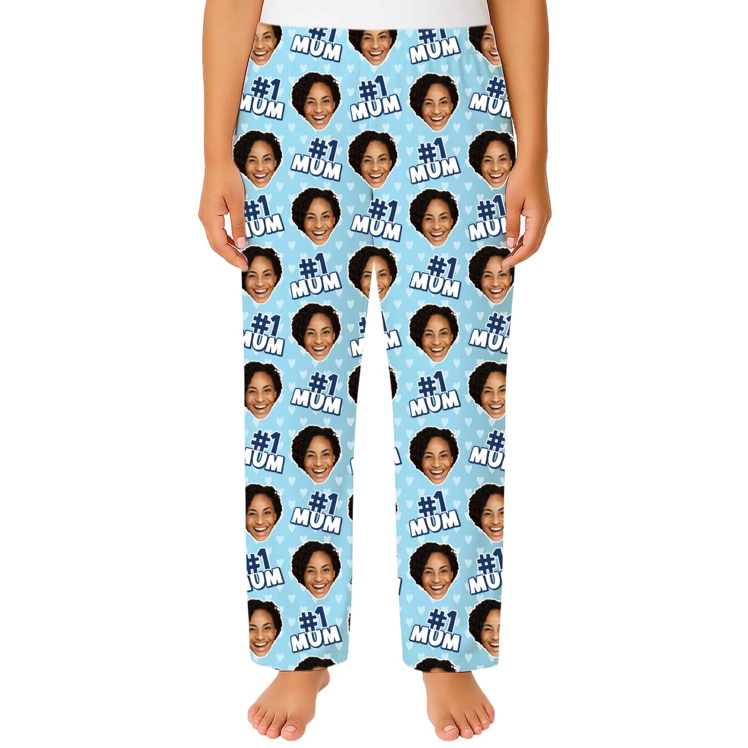 Women's Number 1 Mum Personalised PJ Bottoms sold by Super Socks product image thumbnail 2