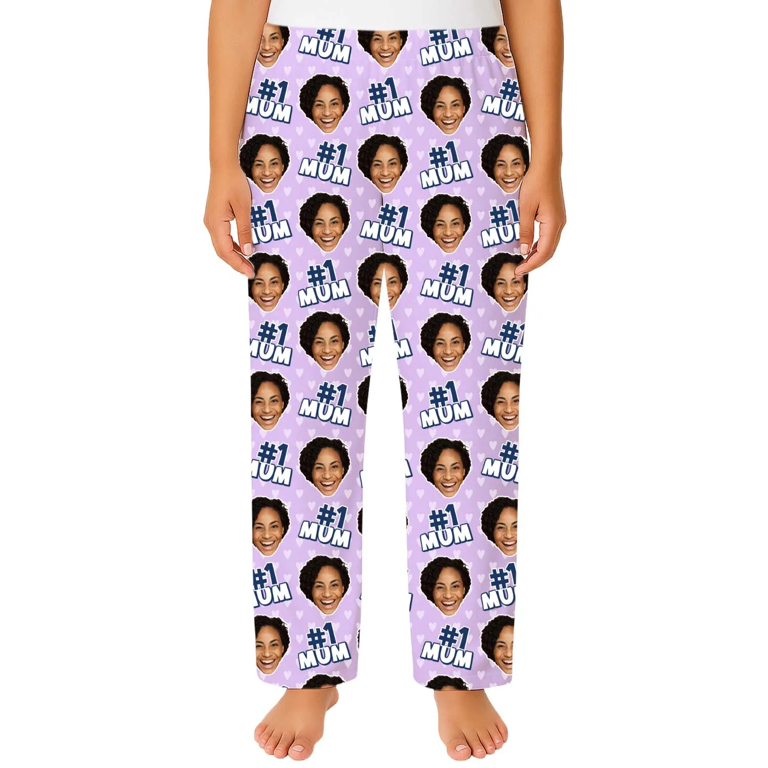 Women's Number 1 Mum Personalised PJ Bottoms sold by Super Socks product image thumbnail 5