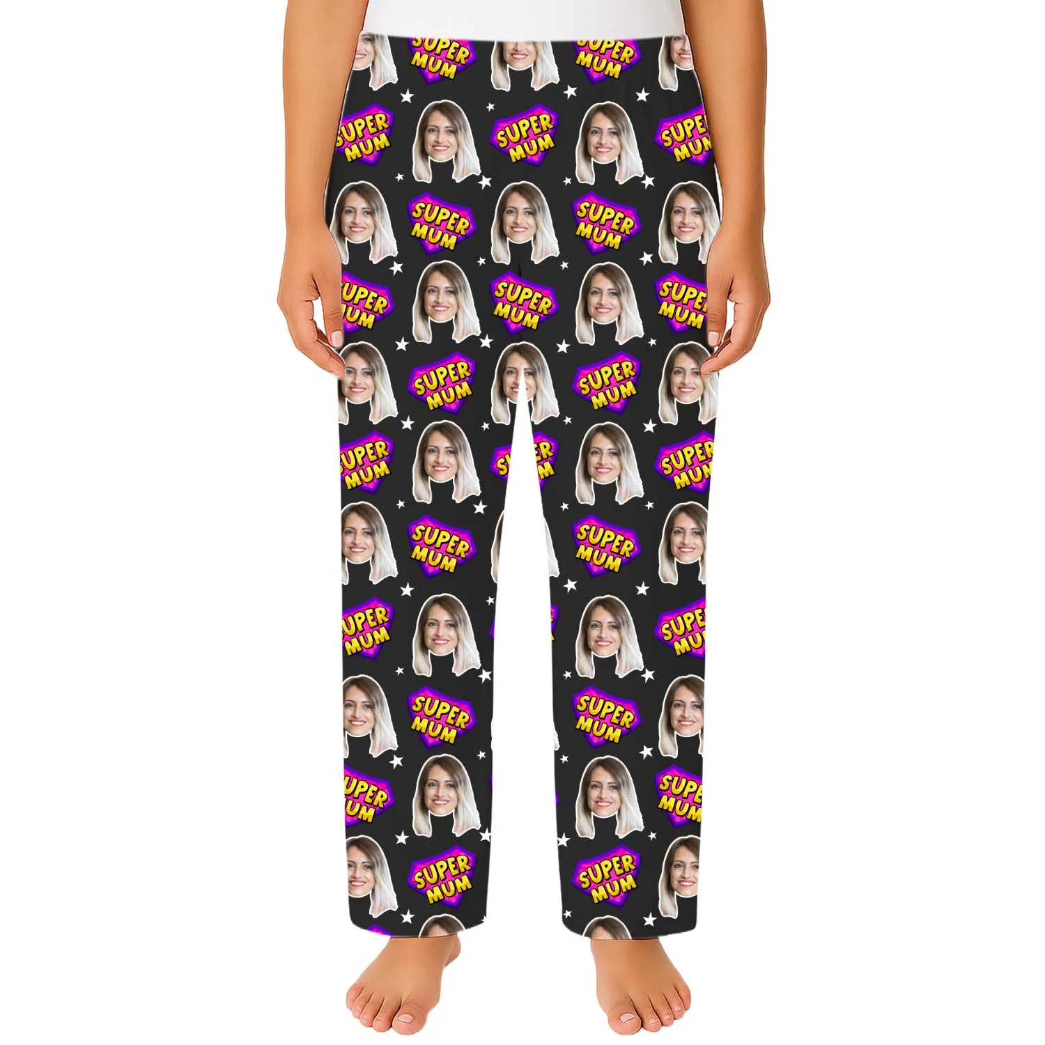 Women's Super Mum Personalised PJ Bottoms sold by Super Socks product image thumbnail 3