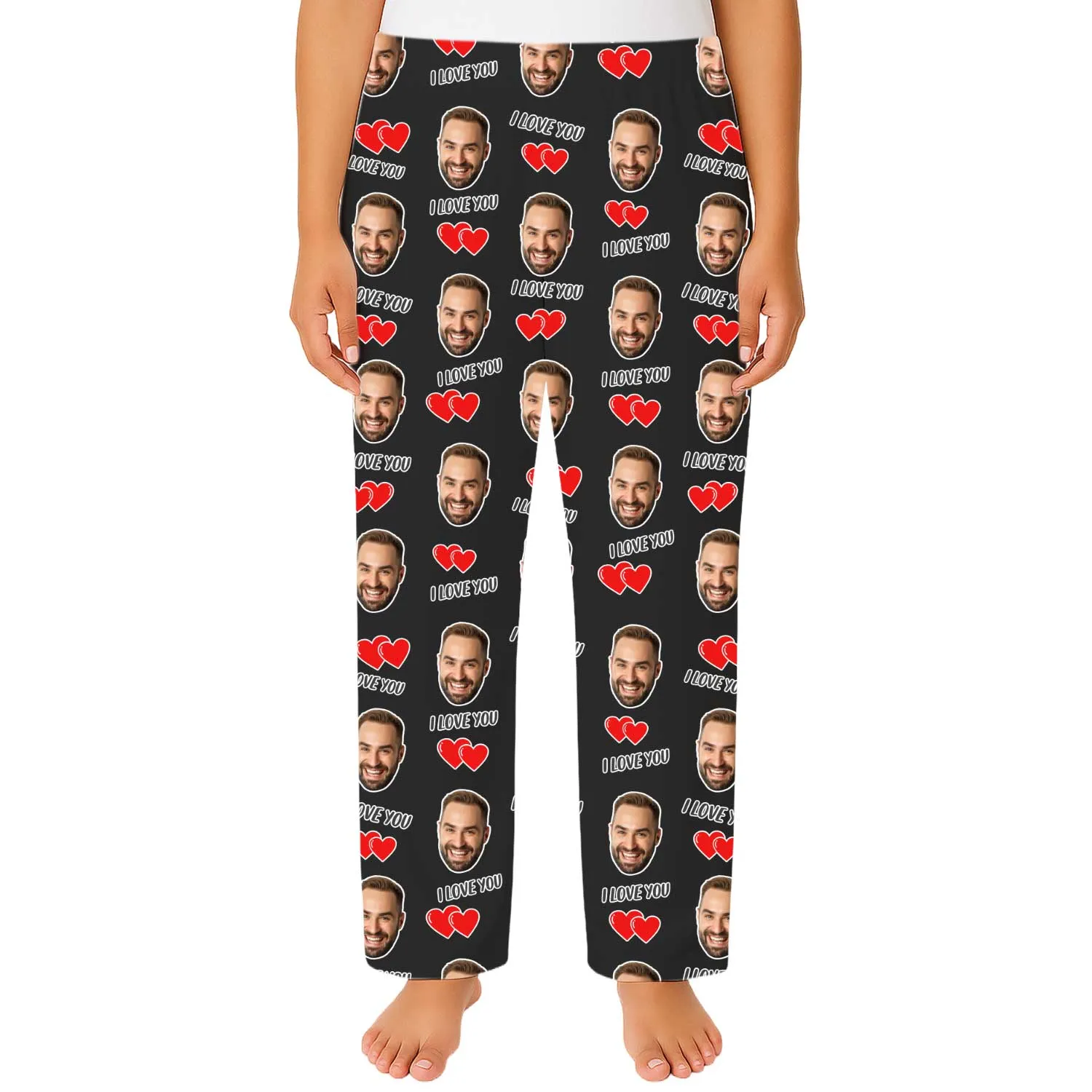 Women's I Love You Personalised PJ Bottoms sold by Super Socks product image thumbnail 3