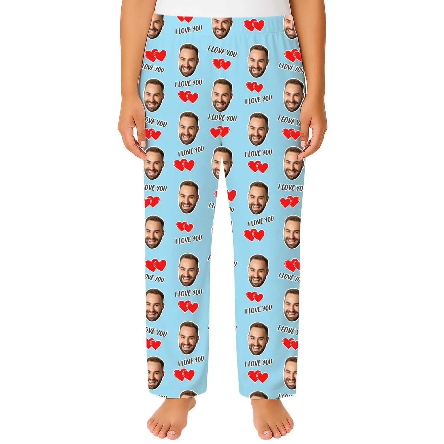 Women's I Love You Personalised PJ Bottoms sold by Super Socks product image thumbnail 2