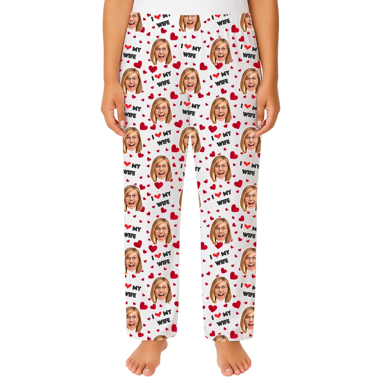 Women's I Love My Wife PJ Bottoms sold by Super Socks product image thumbnail 3