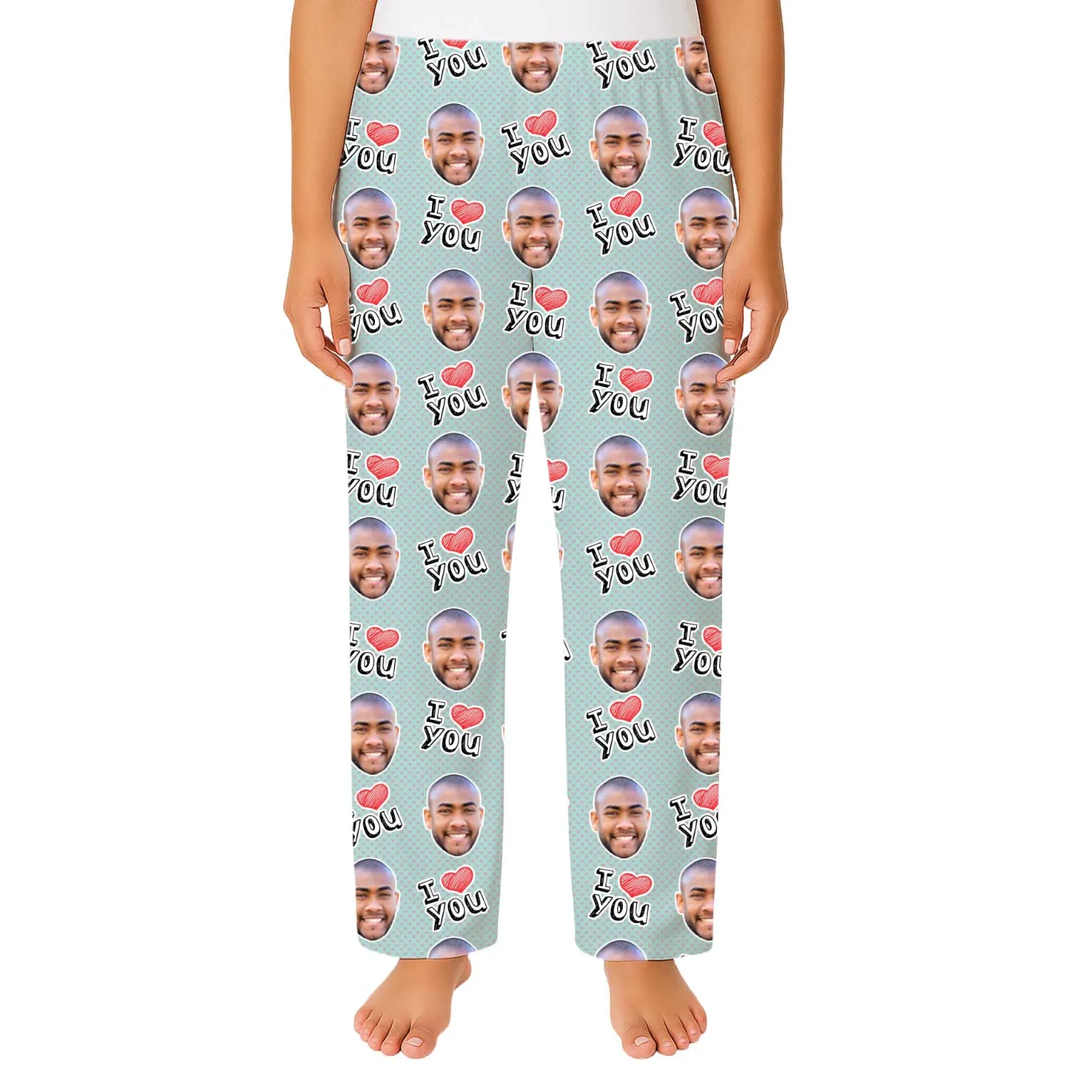 Women's I Heart You Personalised PJ Bottoms sold by Super Socks product image thumbnail 5