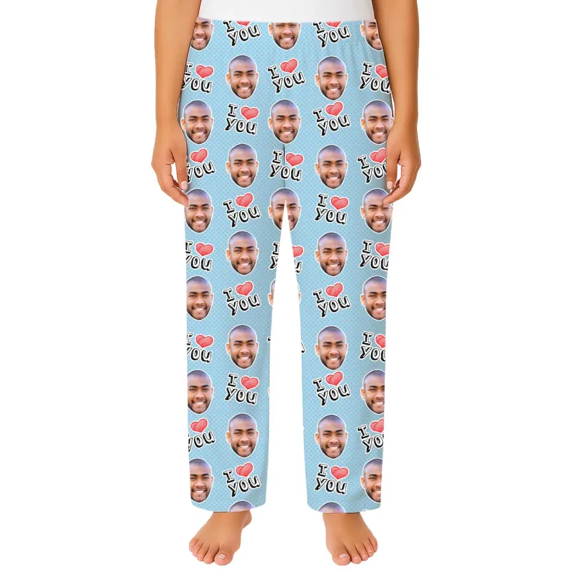 Women's I Heart You Personalised PJ Bottoms sold by Super Socks