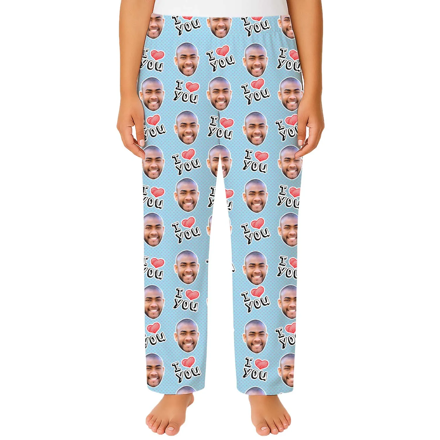 Women's I Heart You Personalised PJ Bottoms sold by Super Socks