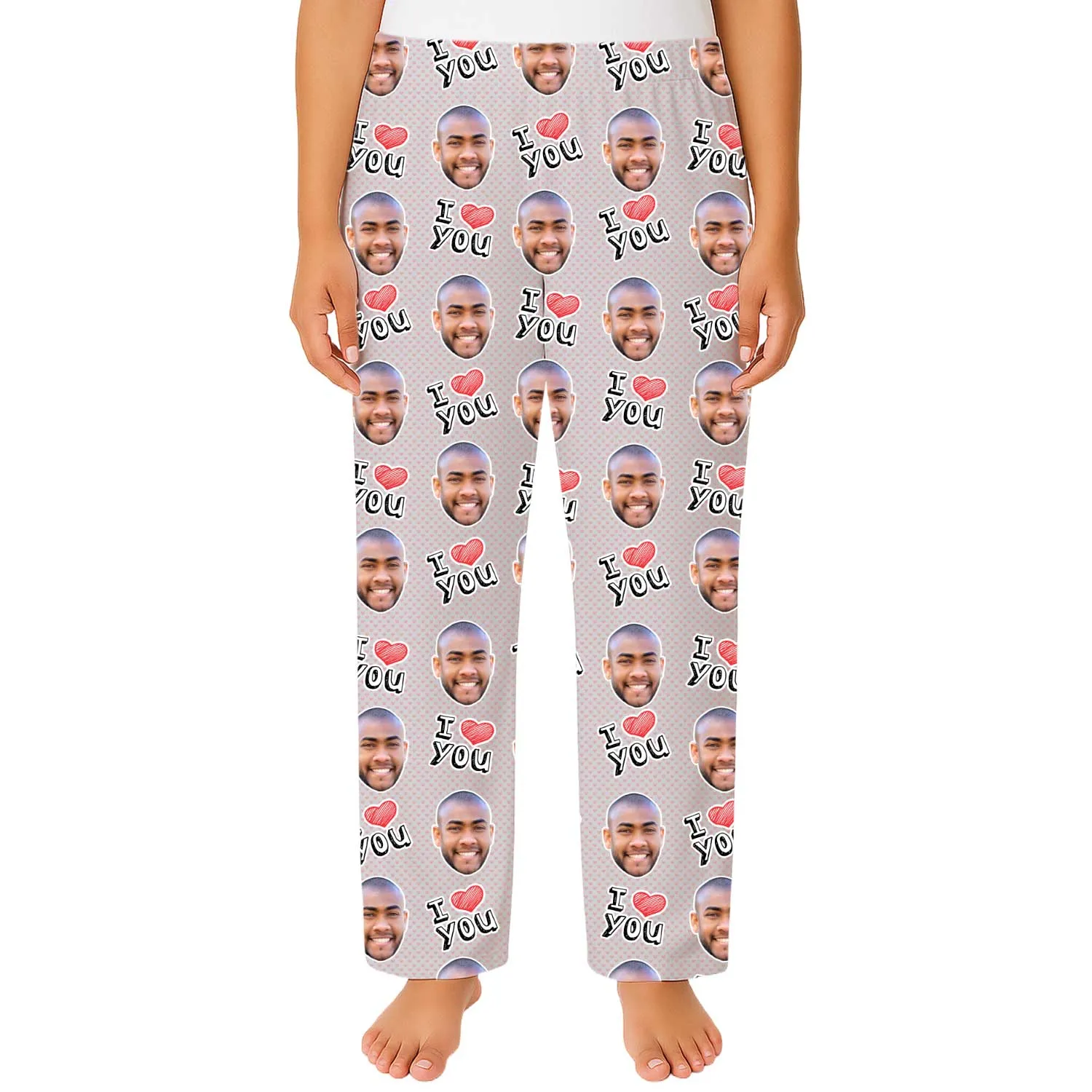 Women's I Heart You Personalised PJ Bottoms sold by Super Socks product image thumbnail 3