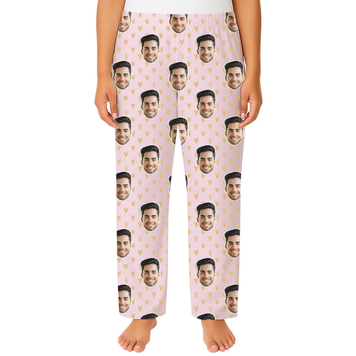 Women's Gold Hearts Personalised PJ Bottoms sold by Super Socks product image thumbnail 2