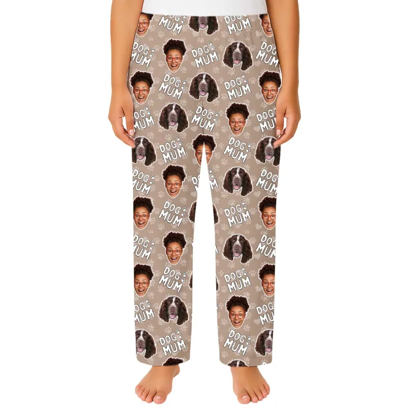 Women's Dog Mum Personalised PJ Bottoms sold by Super Socks