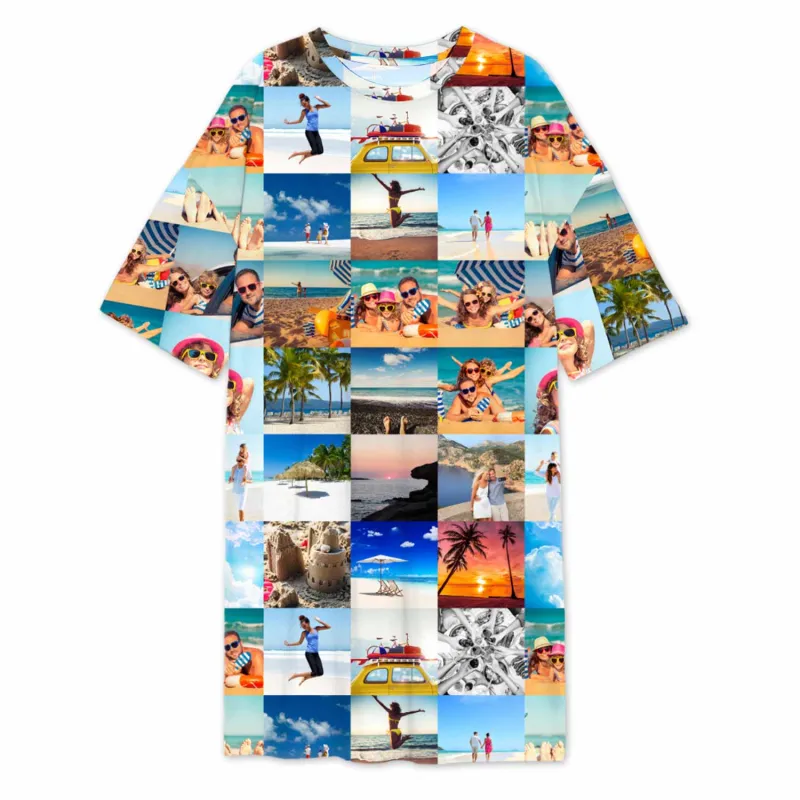 Photo Collage Custom Sleep Tee sold by Super Socks